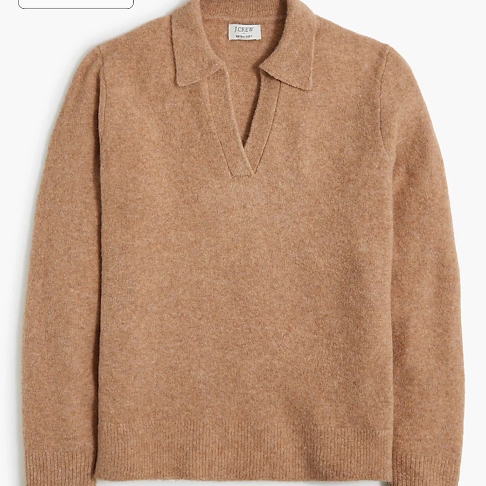 J crew factory Sweater-polo in extra-soft yarn